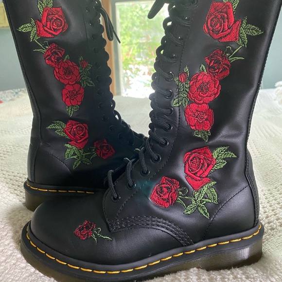 Dr. Martens Shoes - Dr Martens 1914 Vonda mid calf leather boots US 6 roses